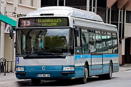 Bus de l'ancienne ligne 13 avec la mention Échirolles