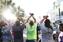 'Do not shoot' a group of students shout.JPG