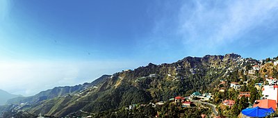 Panoramic view of Mussoorie.