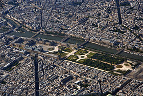 Louvre og Tuileries-paladset, set fra nord