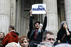 We are the 99% protester at Occupy London Occupy London.jpg