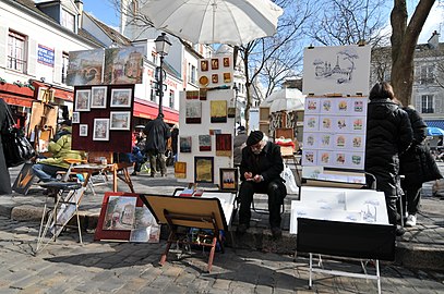 Schilders op de Place du Tertre