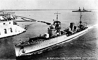 Italian destroyer <i>Antoniotto Usodimare</i> Destroyer of the Regia Marina