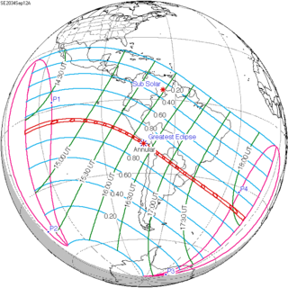 <span class="mw-page-title-main">Solar eclipse of September 12, 2034</span> Future annular solar eclipse