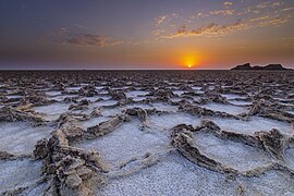 Sunrise at Ethiopia´s salt flats