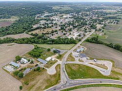 Junction of U.S. Route 53 and Wisconsin Highway 95 in the foreground