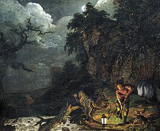 <i>The Earthstopper</i> Painting by Joseph Wright of Derby