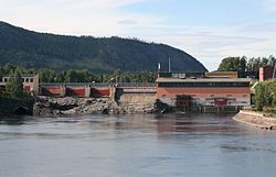 Hammarforsens powerplant in Indalsälven near Hammarstrand