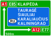 Advance direction indicator