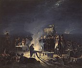 Bivouac de Napoléon sur le champ de bataille de Wagram