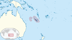 Location of New Caledonia