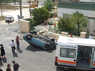 <span class="mw-page-title-main">Vehicle rollover</span> Car accident in which the vehicle tips or rolls over