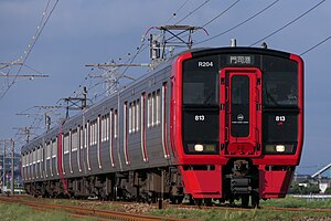 北九州・福岡地区の主力車両813系電車 （2019年6月20日 渡瀬駅 - 南瀬高駅間）