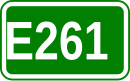 Zeichen der Europastraße 261