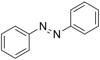 <span class="mw-page-title-main">Azobenzene</span> Two phenyl rings linked by a N═N double bond