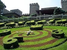 The entrance to Gardaland seen from inside the amusement park 141GardalandCastello.JPG