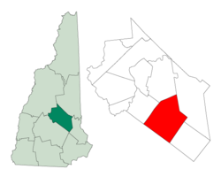 Location in Belknap County, New Hampshire