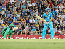 Ben Cutting of Brisbane Heat batting against Melbourne Stars in 2014 Ben Cutting GABBA.jpg