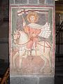 Church of Pietro e Paolo, St Maurice, fresco on a pillar of the church, 15th century