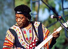 Guy performing in 1999 Buddy Guy 1998.jpg