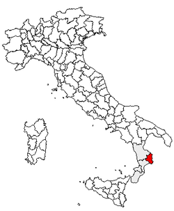 Provincie Crotone na mapě Itálie