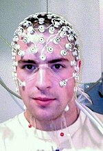 Electroencephalography is used to find the source of electrical activity causing a seizure as part of the surgical evaluation for a corpus callosotomy. EEG cap.jpg