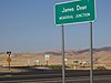 The James Dean Memorial Junction, looking northeast, with SR 41 heading away from the camera