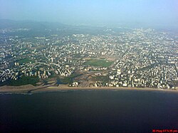 View of Juhu from an aeroplane window