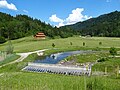 Hochwasserschutzanlage nahe dem Klinikum Garmisch-Partenkirchen