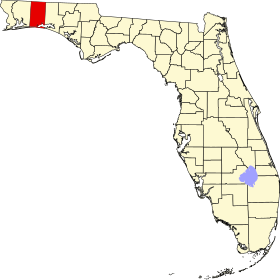 Localisation de Comté d'Okaloosa(en) Okaloosa County