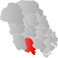 Kart som viser Nissedal kommune.