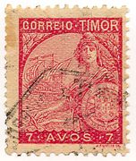 Portuguese Timor 7 avos stamp.