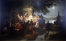 Nit d'estiu al Rin de Christian Eduard Boettcher (1862)