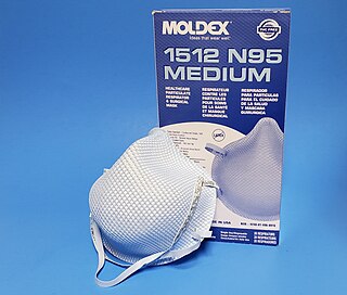 <span class="mw-page-title-main">N95 respirator</span> Particulate respirator meeting the N95 standard