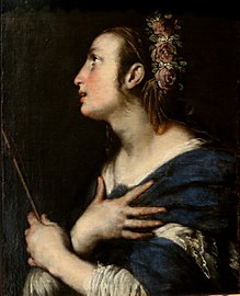 Sainte couronnée de roses, Musée des beaux-arts de Caen.