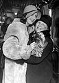 with her mother in USA, 1939