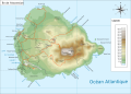 Mapa de la islla Ascensión.