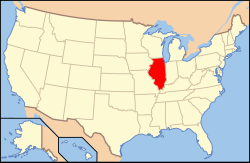 Vị trí bang Illinois, Hoa Kỳ