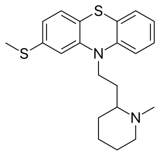 <span class="mw-page-title-main">Thioridazine</span> Typical antipsychotic medication