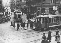 31 dicembre 1929, ultimo giorno dei tram operanti nel centro di Roma.