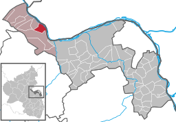 Läget för Trechtingshausen i Landkreis Mainz-Bingen