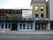 The Young Vic theatre, halfway along the northern side of the Cut Young Vic.jpg