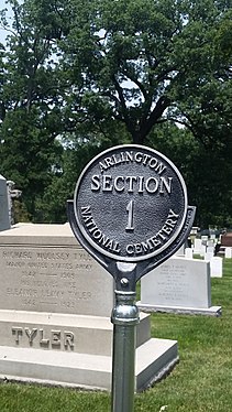 Arlington National Cemetery section marker (USA)