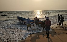 Beach view from Anchuthengu Anchuthengu, varkala.jpg