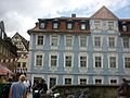 Deutschland, Bamberg, Blaues Haus an der Regnitz