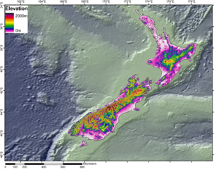 Elevations of the New Zealand