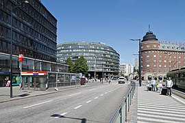 Entrée de la station de métro Hakaniemi.