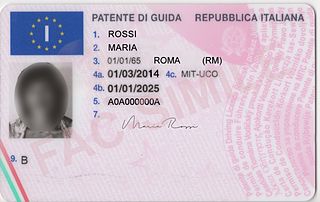 <span class="mw-page-title-main">Driving licence in Italy</span>