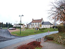 Ang lungsod hall square sa la selle-en-hermoy