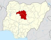 The Diocese of Kafanchan is located in the southern portion of Kaduna State which is shown here in red.